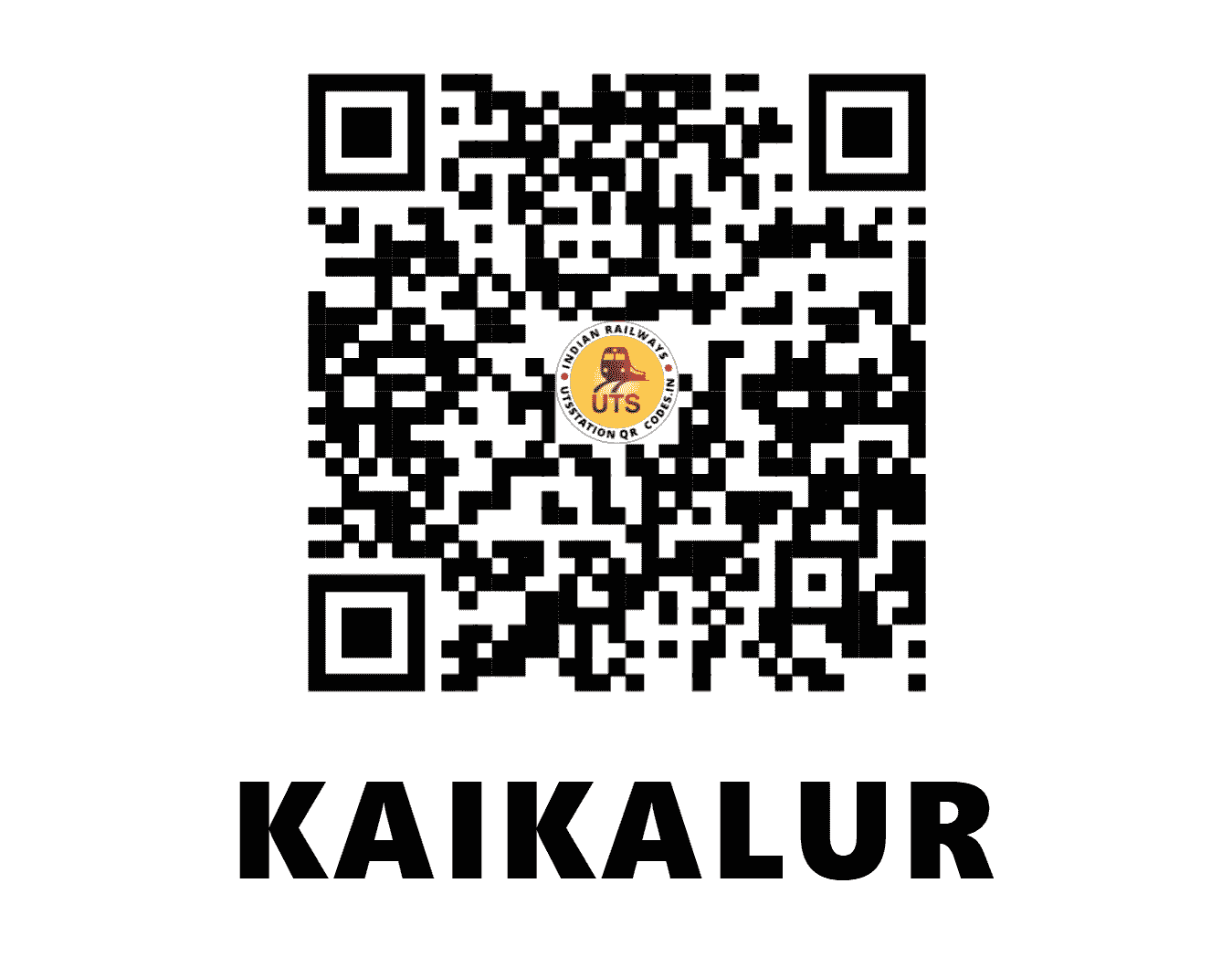 UTS QR Code for KAIKALUR - KKLR - SC (ANDHRA PRADESH)